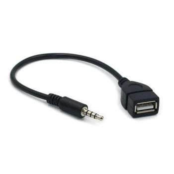  Автомобильный стерео штекер на USB Женский кабель преобразователя Диск Aux кабель - Изображение 1  