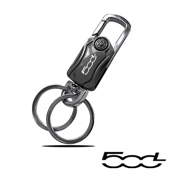 Высококачественные изготовленные на заказ кольца для ключей Брелок из драгоценного металла для автомобильных аксессуаров Fiat 500 - Изображение 1  