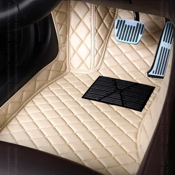 BHUAN Изготовленный на заказ кожаный автомобильный коврик для ног переднего ряда для DS Все модели DS-5 DS-6 DS-5LS Автомобильный стайлинг Автомобильные аксессуары - Изображение 1  