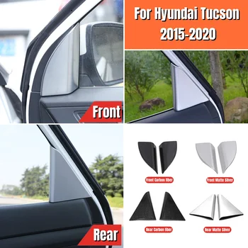 Для Hyundai Tucson 2015-2020 Авто Передняя Задняя Дверь Окно Внутренний Треугольник Стойка Колонна Крышка Отделка ABS Пластиковая наклейка Аксессуары - Изображение 1  