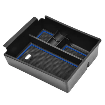  Автомобильная коробка для хранения подлокотников с центральной консолью с синими накладками Подходит для Hyundai Tucson NX4 2022 2021 - Изображение 1  