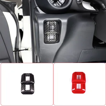 ABS Углеродное волокно / красный для Toyota 86 Для Subaru BRZ 2022 Авто Внутренняя кнопка переключения задней двери Декоративная рамка Наклейка Аксессуары - Изображение 1  