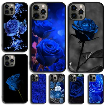 Чехол для телефона Blue Rose Art для iPhone 14 15 13 12 Mini XR XS Max Чехол для Apple iPhone 11 Pro Max 6 8 7 Plus SE2020 Coque - Изображение 1  