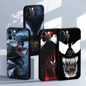 Marvel Venom Deadly Guardian Чехол для телефона IPhone 14 Plus SE 2020 13 12Mini 11 Pro X XS XR Max 7 8 Черный силиконовый чехол Fundas - Изображение 1  