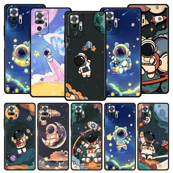 Симпатичный мультяшный астронавт для Xiaomi Redmi Note 12 5G Чехол для телефона 10C 10 11 9 8 Pro Plus 9S 7 8T 9T 9A 8A 9C K50 K40 Gaming Cover - Изображение 1  
