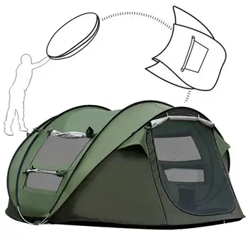 YOUSKY палатка кемпинг 3-4 человека на открытом воздухе кемпинг автоматическая всплывающая палатка - Изображение 1  