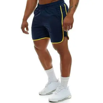 Шорты для фитнеса, мужские повседневные брюки для бега, пляжные брюки, сетчатые дышащие быстросохнущие штаны, капри - Изображение 1  
