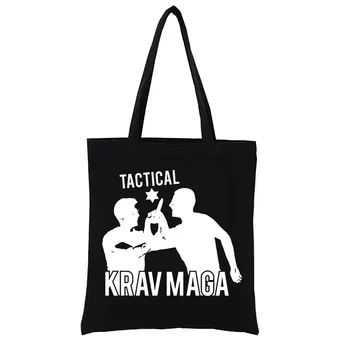 тактический крав-мага холщ сумка для покупок ручные сумки сумки сумки тотализатор смешной шоппер тоут мода повседневная женская сумка для покупок - Изображение 1  