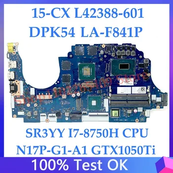 Материнская плата L42388-001 L42388-501 L42388-601 Для ноутбука HP 15-CX Материнская плата LA-F841P с SR3YY I7-8750H Процессор N17P-G1-A1 100% протестирован - Изображение 1  