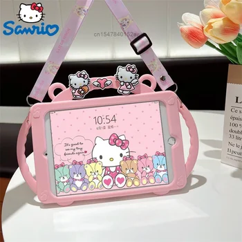 Sanrio Hello Kitty Силиконовый ремешок через плечо Чехол для iPad Mini Air 1 2 3 4 5 6 iPad 2018 2020 2021 2022 Pro11in 10-й 10,9 дюйма - Изображение 1  