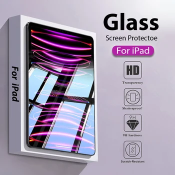 Защитная пленка из закаленного стекла для Apple iPad Pro 12.9 11 9.7 10.2 10.9 Air 4 5 Mini 6 5 6 6 7 8 9 10-е поколение пленки - Изображение 1  