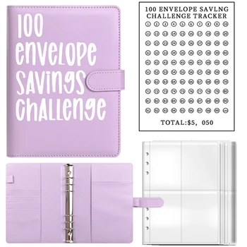 100 сберегательных задач книга с конвертами,папка с конвертами A5,с конвертами для наличных-сберегательные задачи прочный - Изображение 1  
