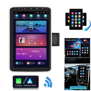 8 ГБ + 128 ГБ Android 13 DSP IPS Вращающийся 2 din авто радио авто стерео Для универсального авто аудио видео DVD плеер 4G Wifi Mirror Link - Изображение 1  