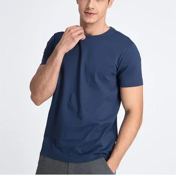 B6220 Совершенно новая мужская футболка из 100% хлопка O-Neck Pure Color Short Sleeve Мужская футболка XS-3XL Мужские футболки Топ Футболка для мужчин - Изображение 1  
