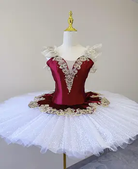 Новая балетная юбка Профессиональная классическая блинная пачка Костюм Черный лебедь Белый лебедь Балетная юбка - Изображение 1  