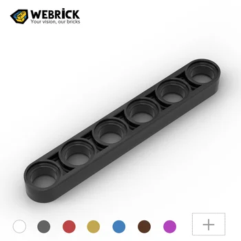 10 шт. Webrick Bricks собирает частицы MOC 32063 1x6 Hole Arm (тонкий) Высокотехнологичные совместимые детали строительных блоков DIY для детской игрушки - Изображение 1  