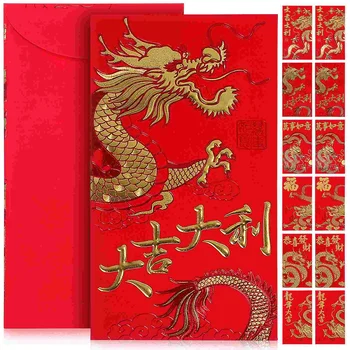 Красные пакеты Китайский Новый год Красные конверты Традиционные Счастливые Деньги Наличные Пакеты ХунБао Вечеринка Свадебные Подарки - Изображение 1  