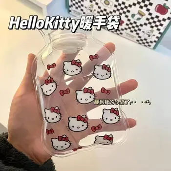 Kawaii Sanrio грелка для рук Hello Kitty Kuromi My melody наполненная водой мультфильм аниме ручная кладь бутылка с горячей водой портативная игрушка подарок - Изображение 1  