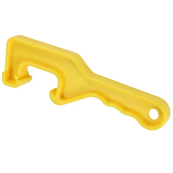 AT14 Гаечный ключ для крышки ведра-открытие/подъем крышек на пластиковых ведрах на 5 галлонов и маленьких ведрах-желтый-прочный пластиковый открывалка - Изображение 1  
