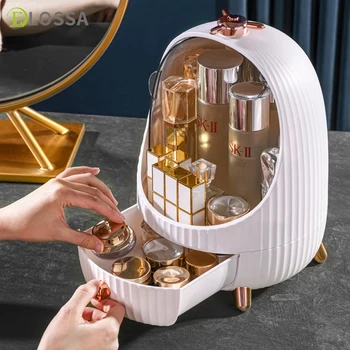 ELOSSA-Органайзер для ванной комнаты для косметики, пластиковый контейнер большой емкости, стандартная шкатулка для драгоценностей, аксессуары для ванной комнаты - Изображение 1  
