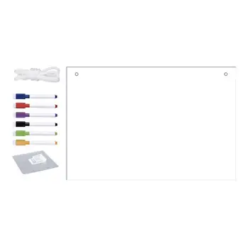 акриловый планировщик настенная прозрачная белая доска для заметок со списком заметок с 6 цветными маркерами Доска для еженедельного планирования для - Изображение 1  