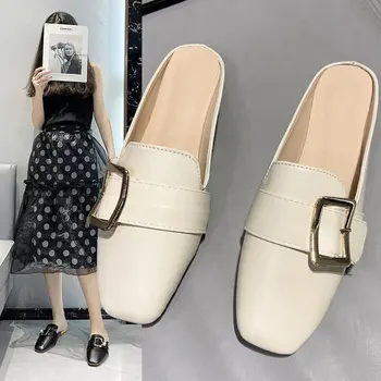 Европейская станция новые сандалии женская летняя модная одежда Muller обувь без каблука ленивая обувь сумка голова полутапочки - Изображение 1  