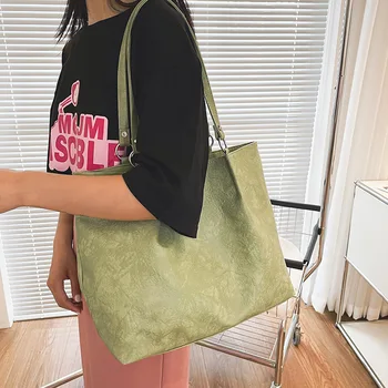 Модные сумки большой вместимости Женская кожаная сумка через плечо Женские сумки высшего класса Sling Commuter Shopping Handbags для женщин - Изображение 1  