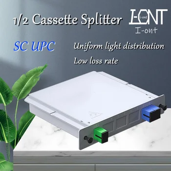Бесплатная доставка 1x2 SC/UPC разветвитель Кассетный тип Волоконно-оптический разветвитель PLC 1X2 Волоконно-оптическая коробка FTTH - Изображение 1  