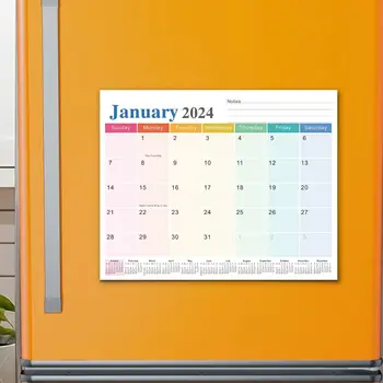 Новогодние подарки Магнитный магнит на холодильник Магнит Календарь Планирование времени Настенный декор Английский настенный календарь Бумага - Изображение 1  