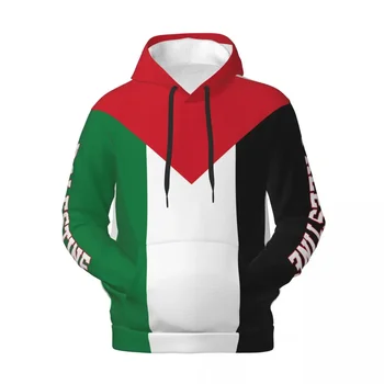Палестинский флаг Эмблема Палестинский 3D-принт Мужчины Женщины Дети Толстовки Повседневная куртка оверсайз Пуловер Уличная одежда Хип-хоп одежда - Изображение 1  