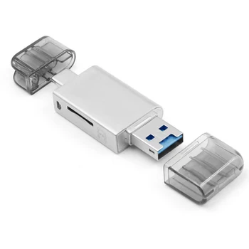 USB-C Type C / USB 2.0 to NM Nano Карта памяти TF Micro-SD Кардридер для мобильных телефонов и ноутбуков Huawei - Изображение 1  