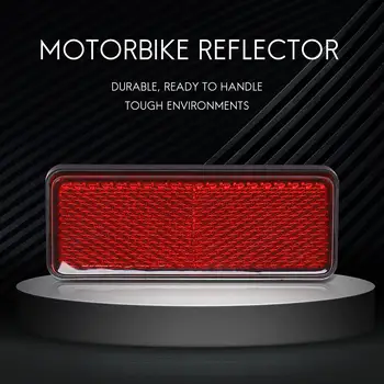 Красный фонарь заднего мотоцикла Квадроцикл Скутер Велосипед Отражатель Номерной знак Прямоугольный отражатель для Kawasaki Yamaha - Изображение 1  