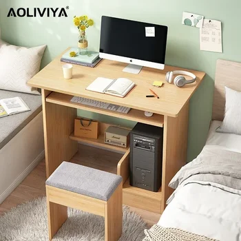 SH AOLIVIYA Компьютерный стол Настольный небольшой домашний стол Можно положить клавиатуру хоста Маленькая квартира Офис Студенческий стол - Изображение 1  