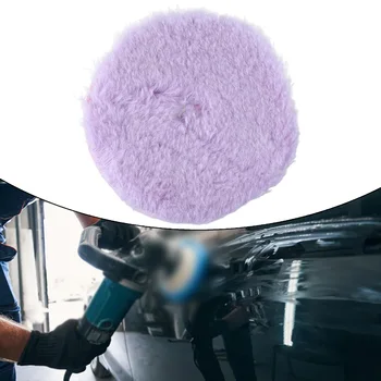  Автомобильная полировальная подушка для краски шерсти 1 шт. Фиолетовые мягкие буферные прокладки Губка Пена Дерево Восковая депиляция автомобиля для полировальной машины - Изображение 1  