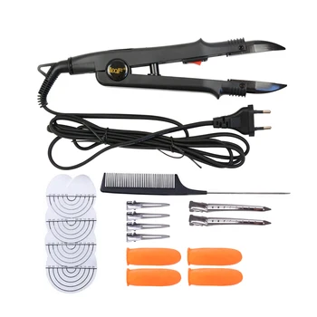 1Set Fusion Iron Heat Connector Машина для наращивания волос Постоянная температура ЕС / США Plug Аксессуары для волос Набор кератиновых инструментов - Изображение 1  