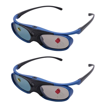 2X Перезаряжаемые DLP Link 3D очки с активным затвором для Xgimi Z3 / Z4 / Z6 / H1 / H2 Гайки G1 / P2 Benq Acer - Изображение 1  