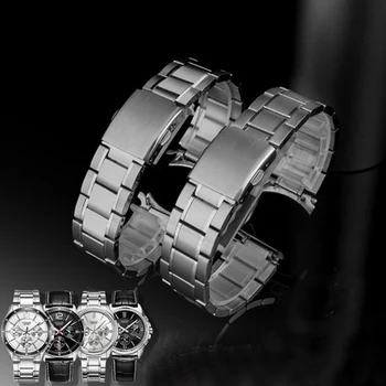 Ремешок для часов из нержавеющей стали для Casio Swordfish MTP-1374 / 1375 / VD01MDV106 Аксессуары для наручных часов Ремешок Браслет 22 мм Замена - Изображение 2  