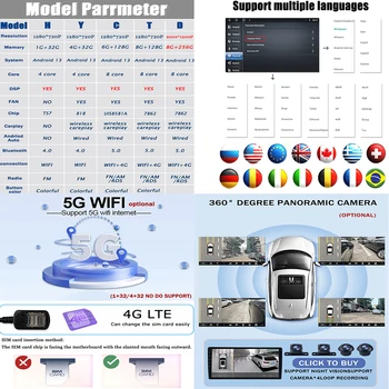 Android 13 Навигация Carplay WIFI GPS DSP для Toyota Fortuner Hilux MT 2007 - 2015Автомагнитола Мультимедийный плеер 2din 4G 5G - Изображение 2  