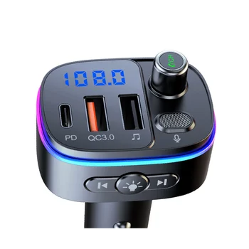 Новый автомобильный Bluetooth-MP3-плеер Bluetooth-звонок без потерь Многофункциональный автомобильный плеер Автомобильное зарядное устройство 3.0 Быстрая зарядка Универсальная - Изображение 2  