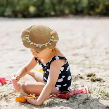 Sun Шляпа и сумка Набор детских летних шапок и сумок Летние товары для активного отдыха с трогательной деталью для пляжных путешествий у бассейна - Изображение 2  