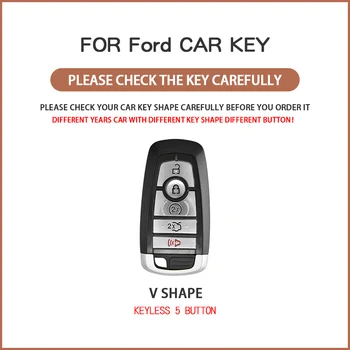 5 Button TPU Автомобильный дистанционный чехол для ключей Крышка корпуса Shell Fob для 2018 2019 Ford Fusion F150 F250 F350 F450 F550 Edge Explorer Escape Mustang - Изображение 2  