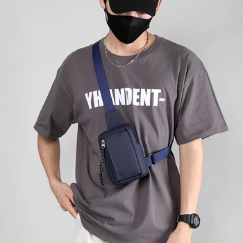 Мужская нагрудная сумка Мужская сумка на плечо Сумка через плечо Oxford Fashion Man Side Sling Crossbody Bag Для мужчин 2023 Повседневная сумка Дорожные сумки для телефонов - Изображение 2  