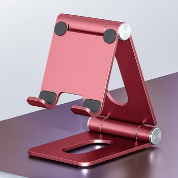 Алюминиевый сплав Складная настольная поворотная подставка для планшета Держатель для мобильного телефона Кронштейн для iPhone для iPad для мобильных телефонов - Изображение 2  