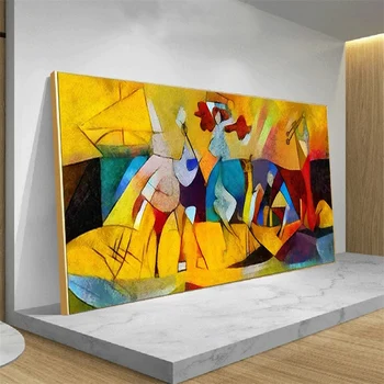 One Piece Абстрактная настенная художественная картина Плакаты и принты большого размера Знаменитая картина на холсте для гостиной Офис Украшение дома - Изображение 2  