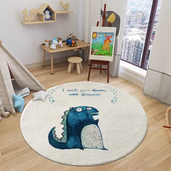 Простой ковер для детской комнаты, мультяшный круглый коврик - Изображение 2  
