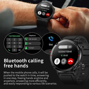 Xiaomi Смарт-часы для мужчин 1,6-дюймовый сенсорный браслет фитнес-трекер спортивные часы Bluetooth Call Smart Clock Мужские умные часы - Изображение 2  