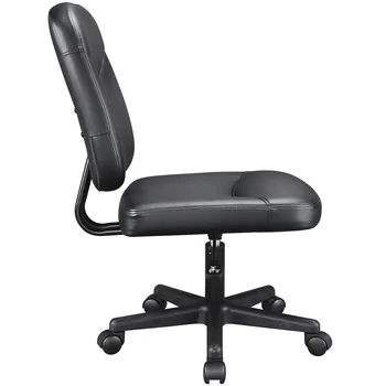 Рабочий стул с регулируемой высотой и поворотом, черный - Изображение 2  