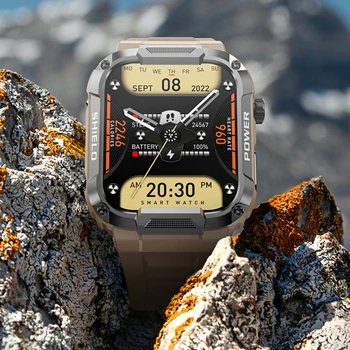 1 ~ 6 шт. Прочные военные умные часы для мужчин для Android ios ftiness часы ip68 водонепроницаемые 1,85 дюйма для вызова умные часы - Изображение 2  