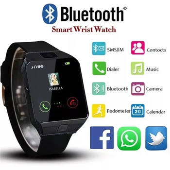 10 шт. Bluetooth Смарт-часы с SIM-картой TF Спорт Шагомер Часы Fit Смарт-часы Мужчины Женщины Writwatch Сообщение Whatsapp Remider - Изображение 2  