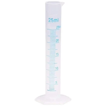 Инструмент для измерения цилиндра с пластиковой градуированной трубкой для лаборатории (25 мл) - Изображение 2  